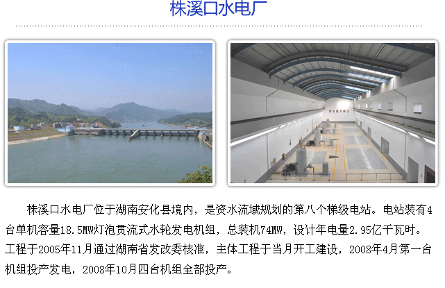 五凌电力有限公司株溪口水电厂（1）